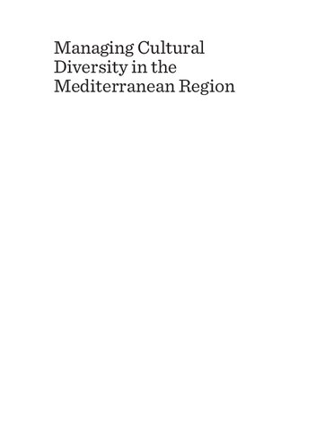 Managing Cultural Diversity in the Mediterranean Region