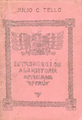 Introducción a la historia antigua del Perú [1921]