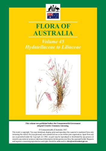 Flora of Australia. Volume 45, Hydatellaceae to Liliaceae