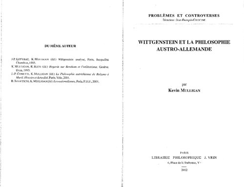 Wittgenstein et la philosophie austro-allemande