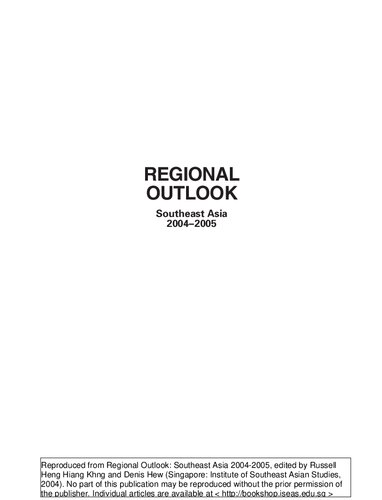 Regional outlook : Southeast Asia 2004-2005