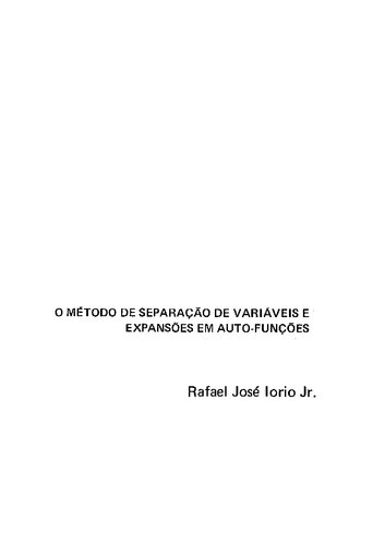 O Método de Separação de Variáveis e Expansão em Auto-Funções