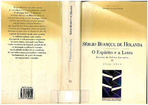 O Espírito e a Letra: estudos de crítica literária