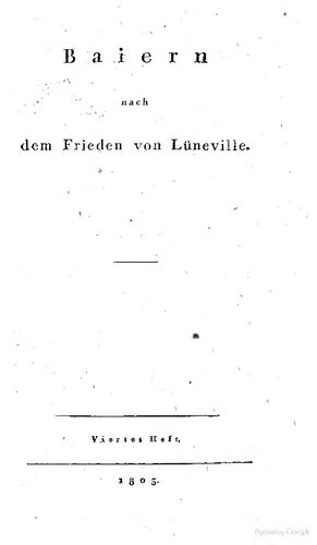 Baiern nach dem Frieden von Lüneville [Luneville]