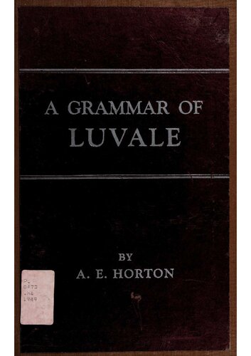 A grammar of Luvale