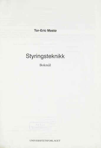 Styringsteknikk