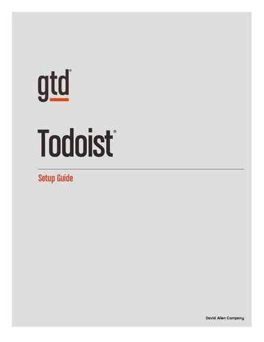 gtd - Todoist - Setup Guide