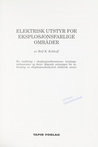 Elektrisk utstyr for eksplosjonsfarlige områder