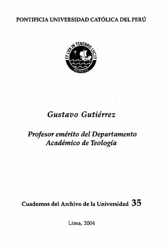 Gustavo Gutiérrez: profesor emérito del Departamento Académico de Teología