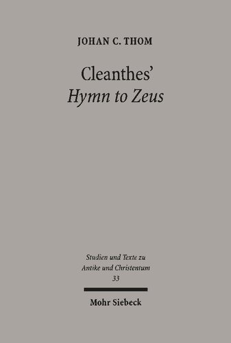 Cleanthes' Hymn to Zeus : text, translation, and commentary