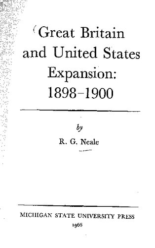 Great Britain and United States Expansion, 1898–1900