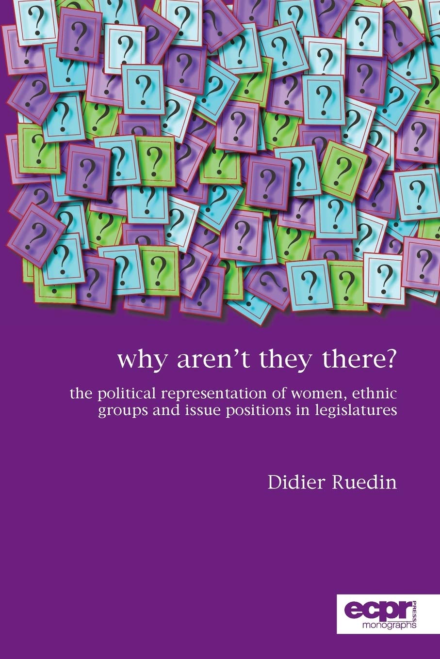 Why Aren't They There?: The Political Representation of Women, Ethnic Groups and Issue Positions in Legislatures