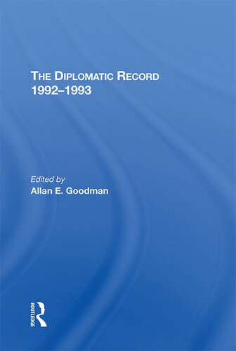 The Diplomatic Record 1992-1993