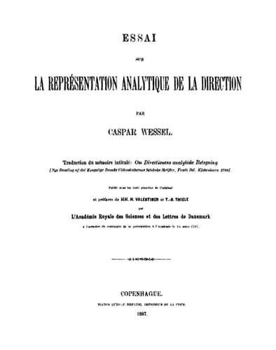 Essai sur la représentatioon analytique de la direction