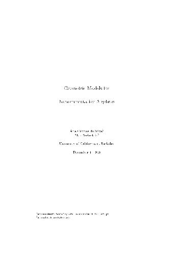 Geometric models for noncommutative algebras