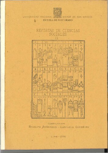 Revistas de Ciencias Sociales. Volumen II: Historia - Arqueología - Arte (Futura Hemeroteca de la Facultad de CC.SS. UNMSM)