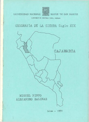 Geografía de la sierra, siglo XIX. Cajamarca