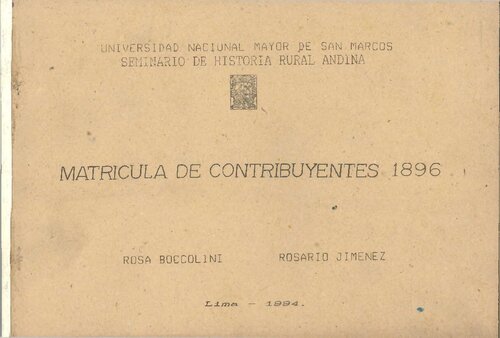 Matrícula de contribuyentes 1896 (Perú)