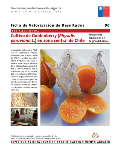 Ficha de valorización de resultados Cultivo de Goldenberry (Physalis peruviana L.) en zona central de Chile