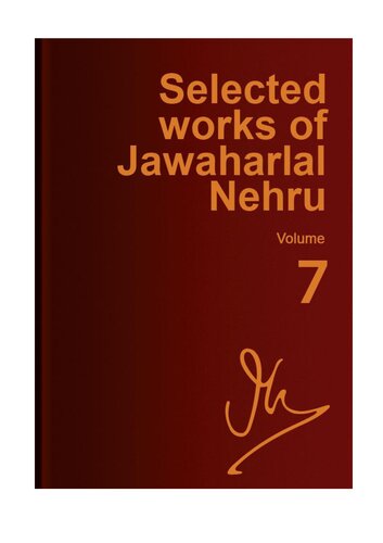 Selected works of Jawaharlal Nehru. Vol. 7.