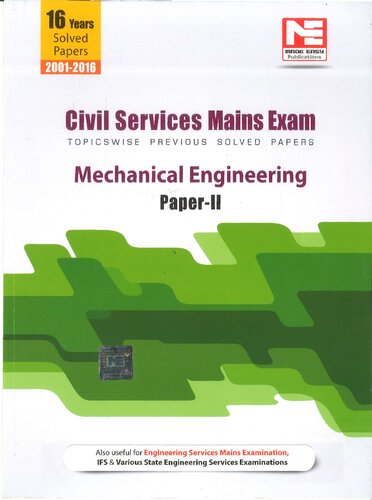 CSE(Mains)-Mechanical Engineering: Volume 2