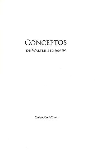 Conceptos de Walter Benjamin