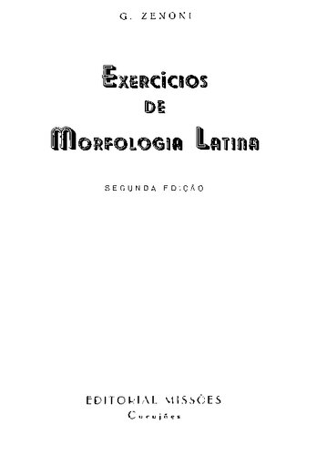 Exercícios de morfologia latina