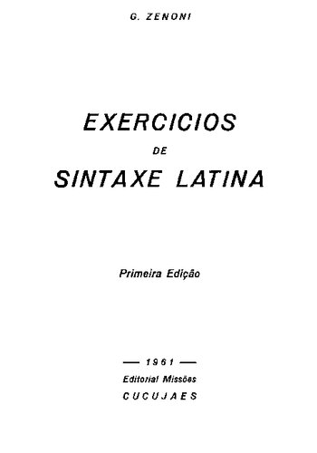 Exercícios de sintaxe latina