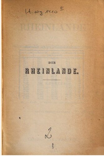 Die Rheinlande von der schweizer bis zur holländischen Grenze : Handbuch für Reisende