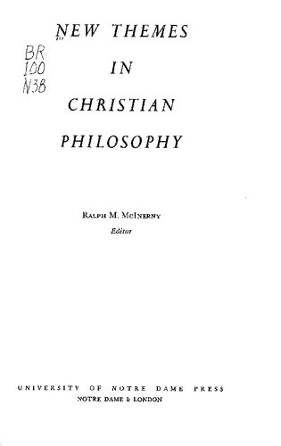 New Themes in Christian Philosophy