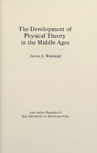 Development of Physical Theory in Middle Ages