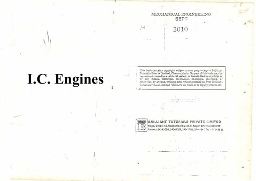 ESE(Mechanical Engineering): Internal Combustion Engines