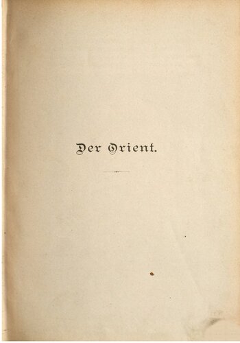 Der Orient