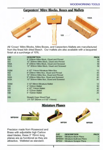 Catalog Hand Tools Crown Tools