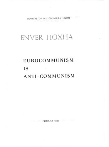 Eurocommunism is anti-communism