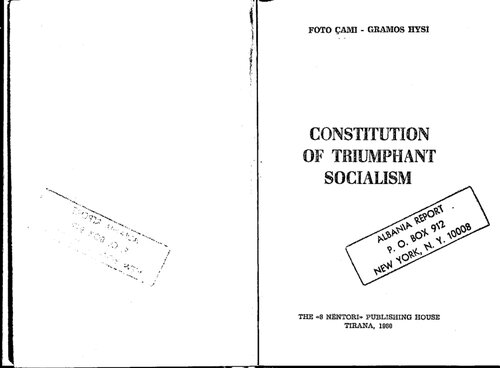 Constitution of triumphant socialism