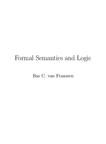 Formal Semantics and Logic