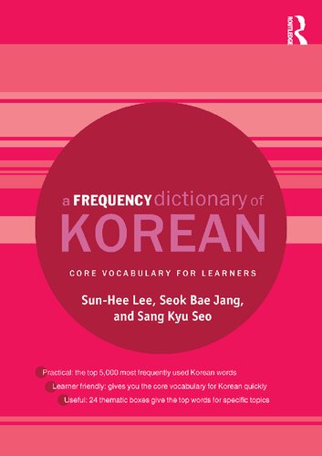 A Frequency Dictionary of Korean: Core Vocabulary for Learners