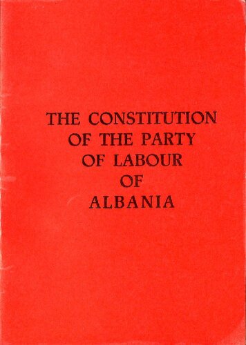 The constitution of the Party of Labour of Albania