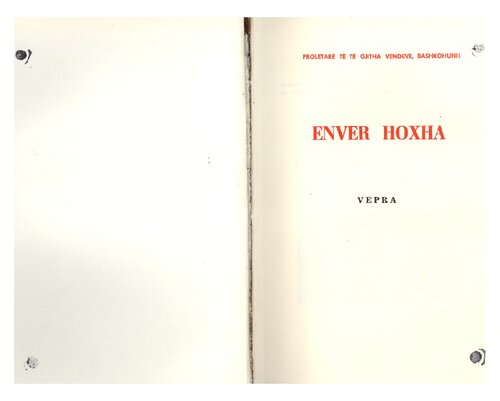 Enver Hoxha. Vepra