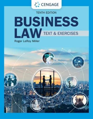 Business Law: Text & Exercises (MindTap Course List)