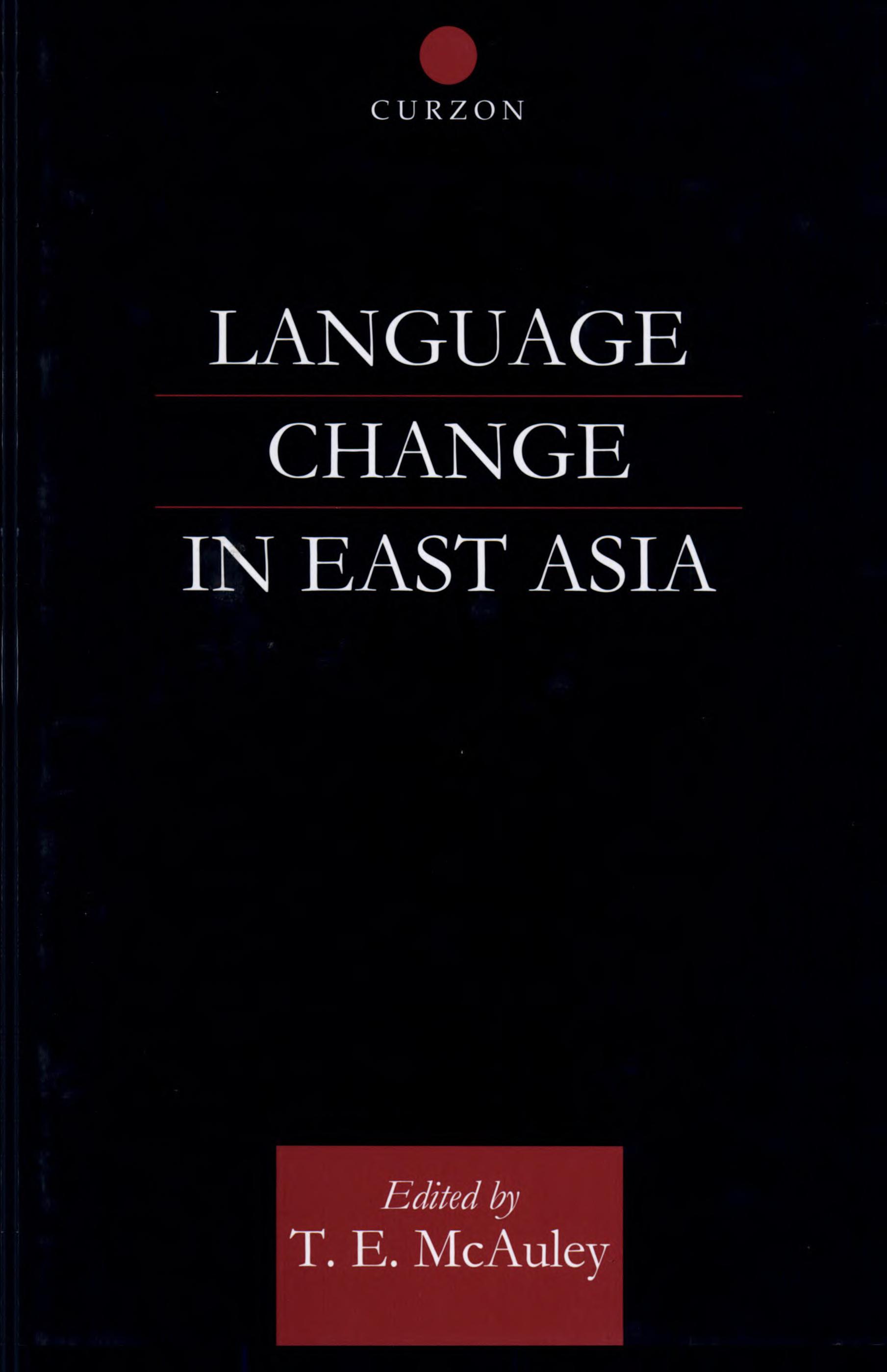 Language Change in East Asia