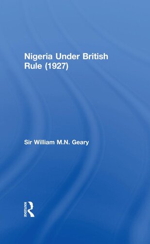 Nigeria Under British Rule (1927)