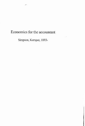 Economics for the accountant