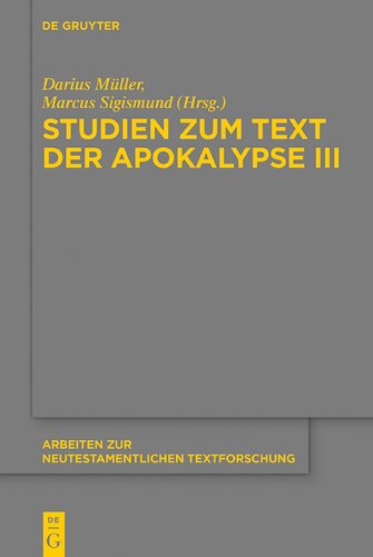 Studien zum Text der Apokalypse III