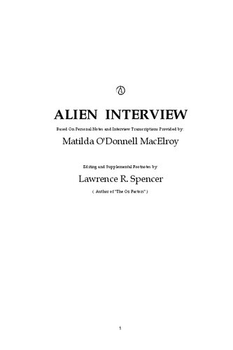 1947 Roswell ALIEN INTERVIEW