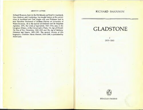 Gladstone, Vol.1: 1809-1865