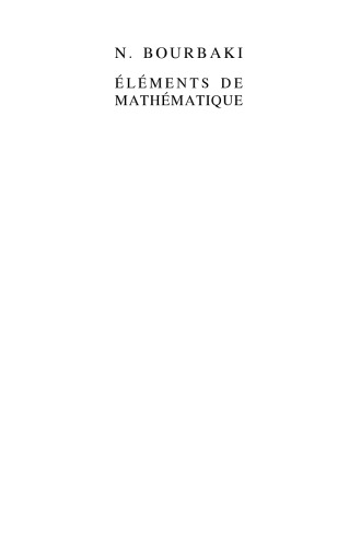 Éléments de Mathématique: Algèbre: Chapitre 9