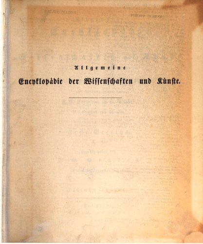 Allgemeine Encyclopädie der Wissenschaften und Künste in alphabetischer Folge / Ficinus bis Fizes