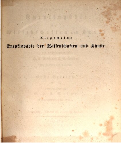 Allgemeine Encyclopädie der Wissenschaften und Künste in alphabetischer Folge / Geoaris bis Georg III. (König von England)